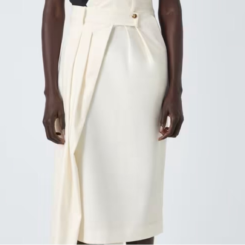 Chic Asymmetrical Cream Skirt